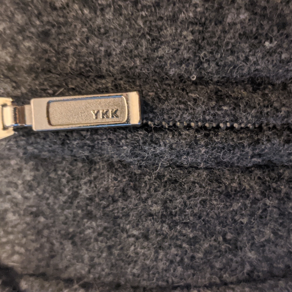 J. Crew Grey Front Zip Wool Jacket - Picture 4 of 8